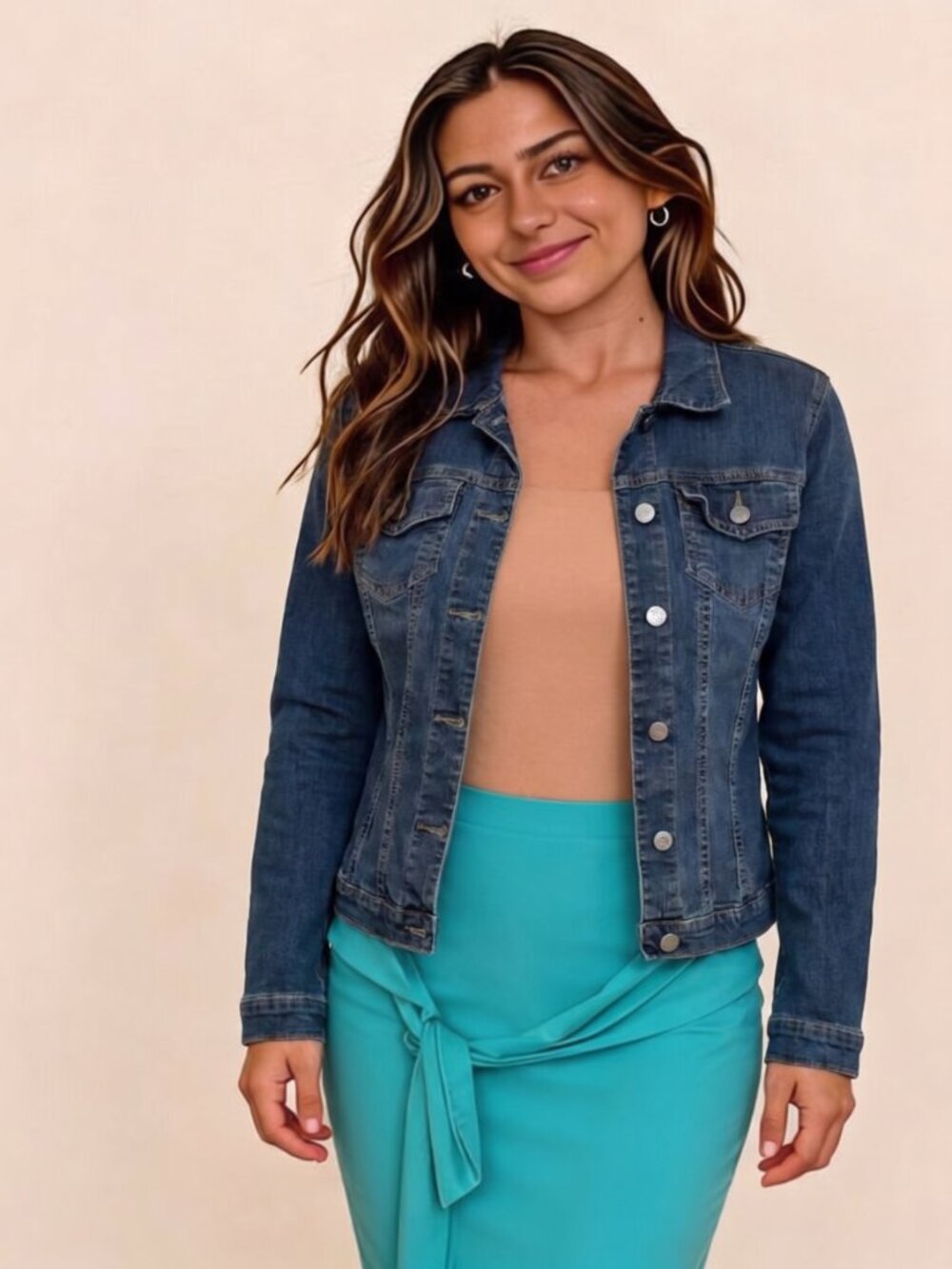Nicely used : Blue Jean jacket Large